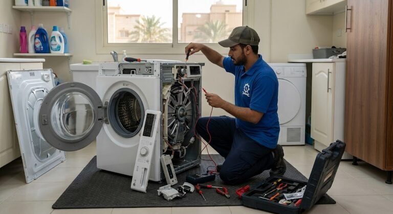 أفضل وأسرع خدمات صيانة غسالات حي المرقب بالرياض لضمان عمل جهازك بكفاءة عالية باستخدام أحدث أدوات الفحص